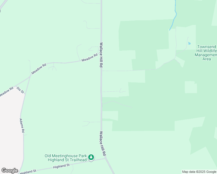 map of restaurants, bars, coffee shops, grocery stores, and more near 249 Wallace Hill Road in Townsend