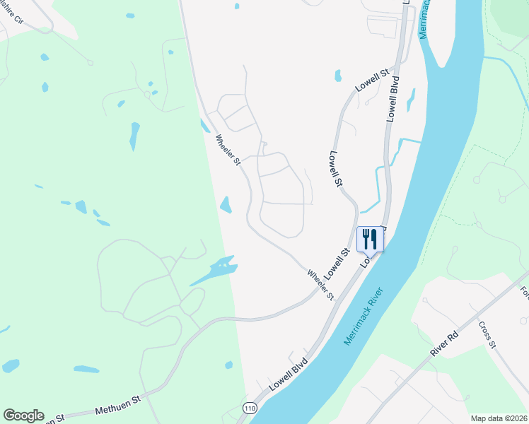 map of restaurants, bars, coffee shops, grocery stores, and more near 67 Sherwood Drive in Methuen
