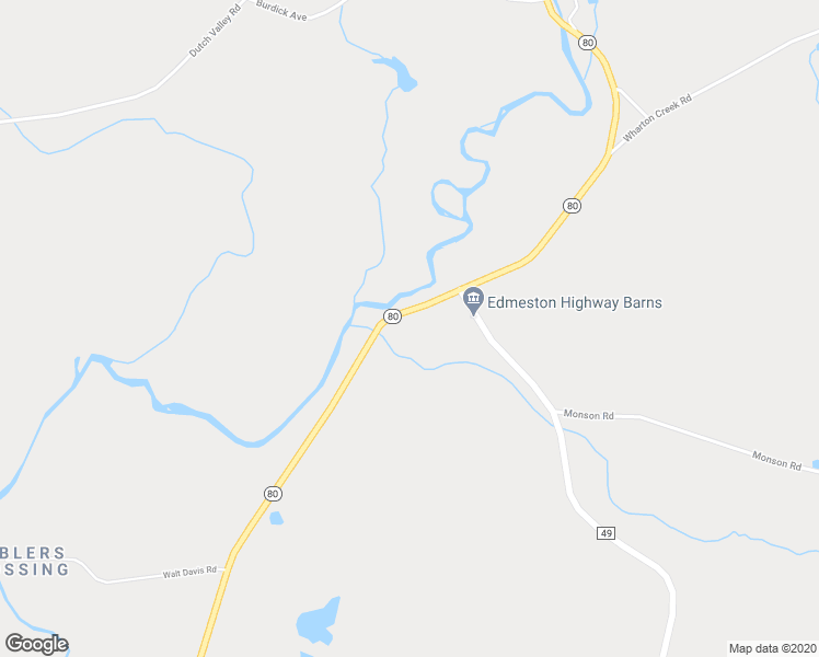 map of restaurants, bars, coffee shops, grocery stores, and more near 1348 Highway 80 in Edmeston