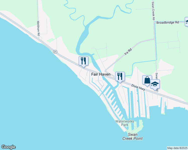 map of restaurants, bars, coffee shops, grocery stores, and more near 8874 Dixie Highway in St. Clair County