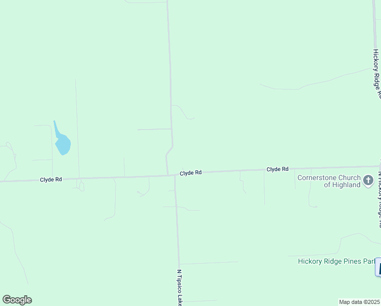 map of restaurants, bars, coffee shops, grocery stores, and more near 4650 Clyde Road in Holly