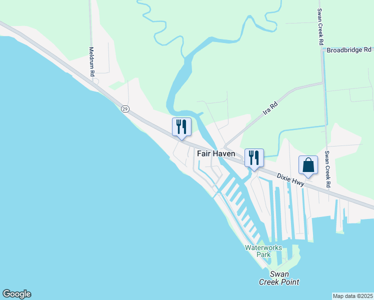 map of restaurants, bars, coffee shops, grocery stores, and more near 8923 Dixie Highway in St. Clair County
