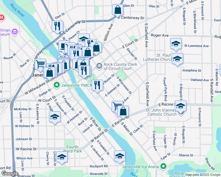 215 East Holmes Street, Janesville WI Walk Score