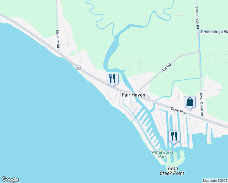 map of restaurants, bars, coffee shops, grocery stores, and more near 8923 Dixie Highway in St. Clair County