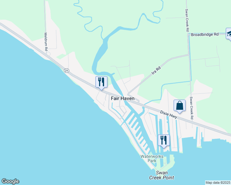 map of restaurants, bars, coffee shops, grocery stores, and more near 8874 Dixie Highway in St. Clair County