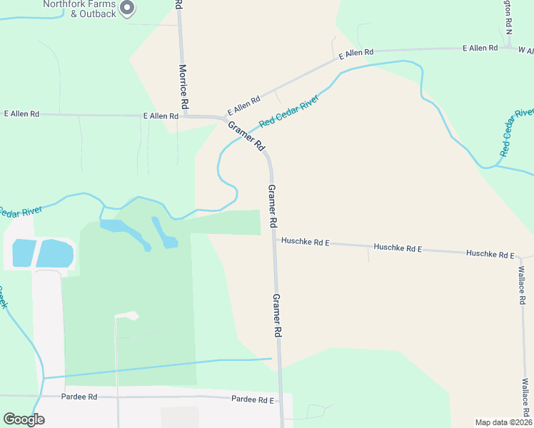 map of restaurants, bars, coffee shops, grocery stores, and more near 3275 Gramer Road in Webberville