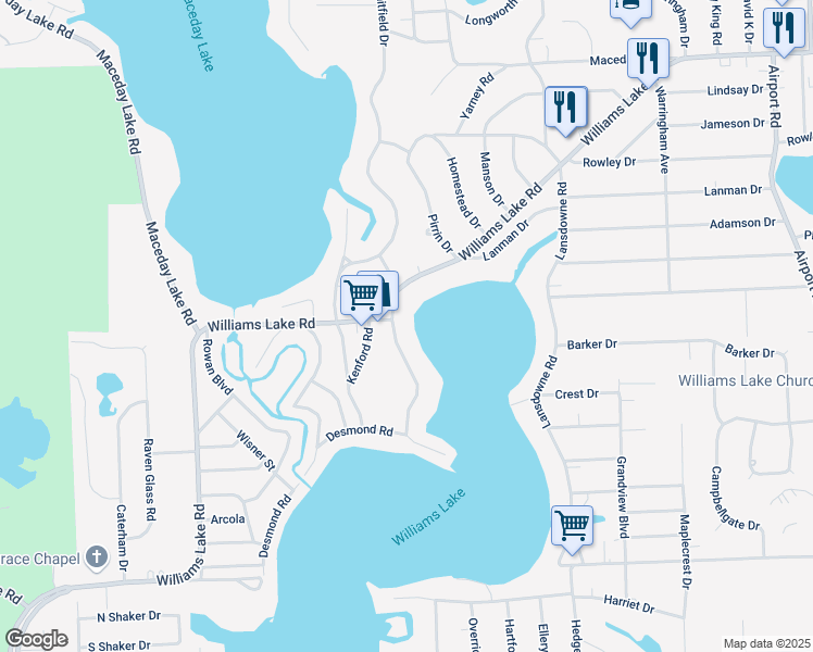 map of restaurants, bars, coffee shops, grocery stores, and more near 2984 Orange Grove Road in Oakland County