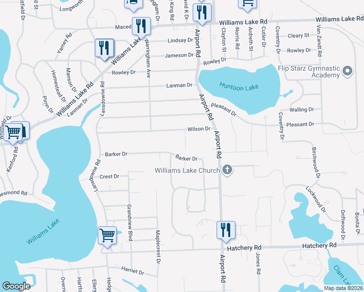 map of restaurants, bars, coffee shops, grocery stores, and more near 2935 Garfield Street in Oakland County