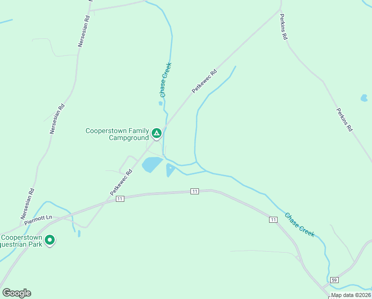map of restaurants, bars, coffee shops, grocery stores, and more near 230 Petkewec Road in Cooperstown