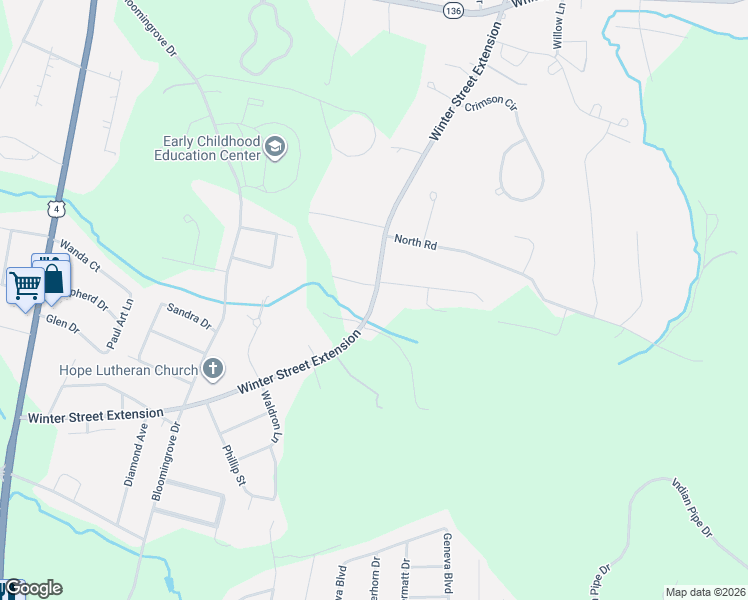 map of restaurants, bars, coffee shops, grocery stores, and more near 3 Andrews Road in Troy