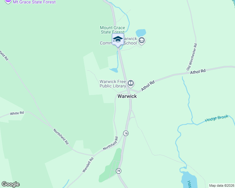 map of restaurants, bars, coffee shops, grocery stores, and more near 15 Northfield Road in Warwick
