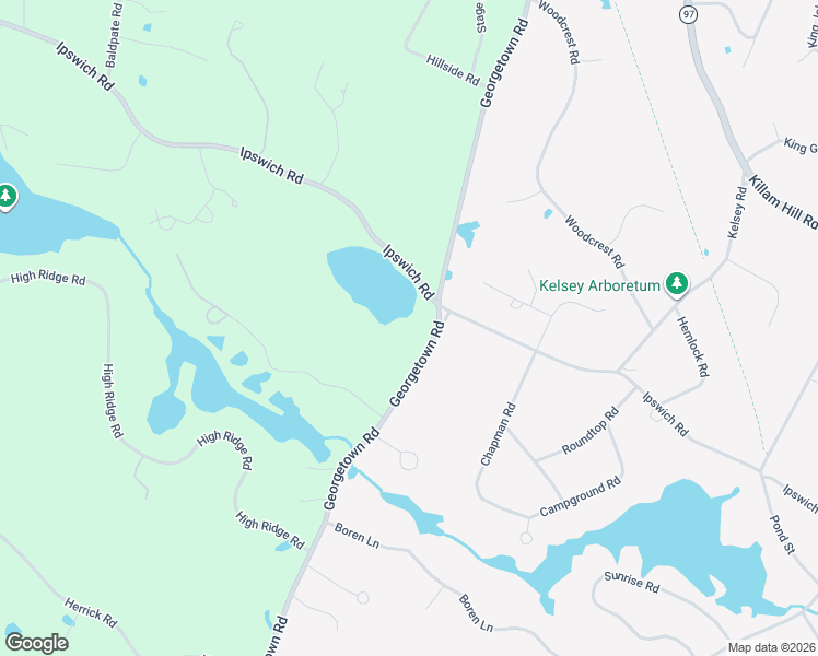 map of restaurants, bars, coffee shops, grocery stores, and more near 146 Georgetown Road in Boxford