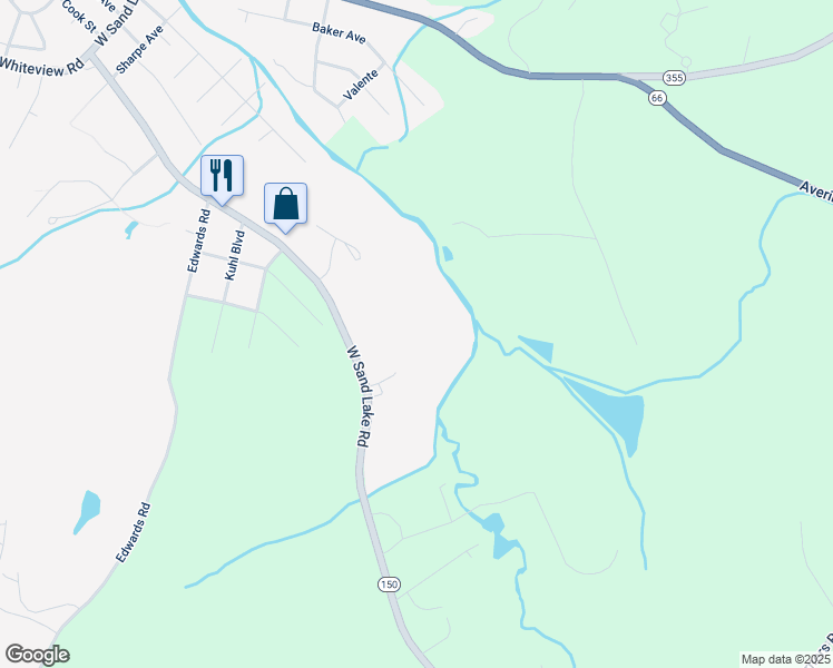map of restaurants, bars, coffee shops, grocery stores, and more near 173 West Sand Lake Road in Wynantskill