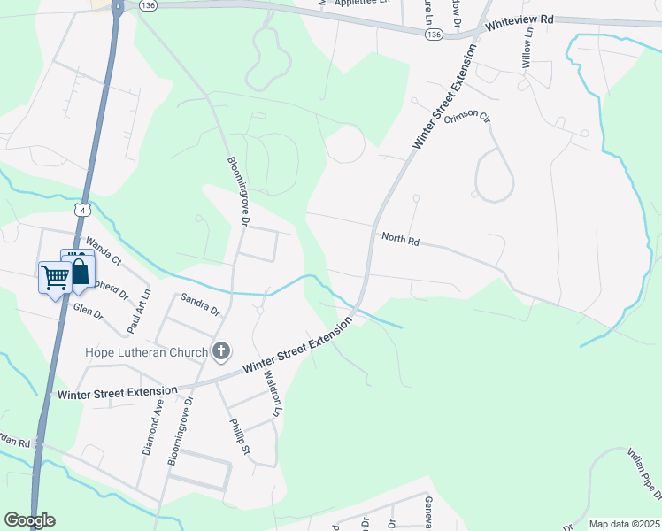 map of restaurants, bars, coffee shops, grocery stores, and more near 2 Andrews Road in Troy