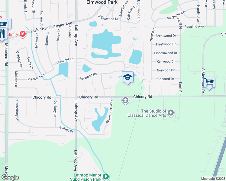 map of restaurants, bars, coffee shops, grocery stores, and more near 3416 Chicory Road in Racine