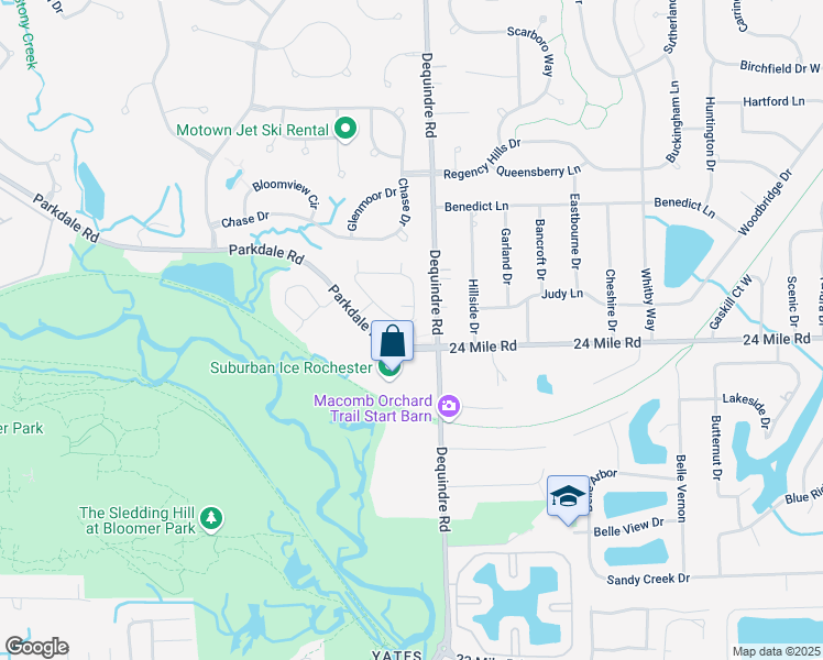 map of restaurants, bars, coffee shops, grocery stores, and more near 1794 Flagstone Circle in Rochester