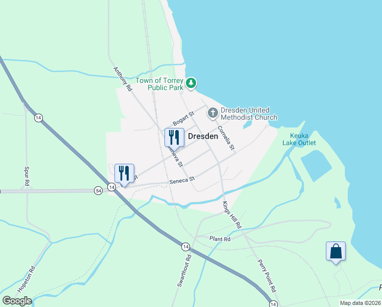 map of restaurants, bars, coffee shops, grocery stores, and more near 81 Main Street in Dresden