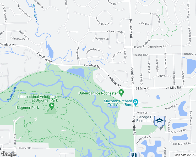map of restaurants, bars, coffee shops, grocery stores, and more near 1713 Deepwood Circle in Rochester