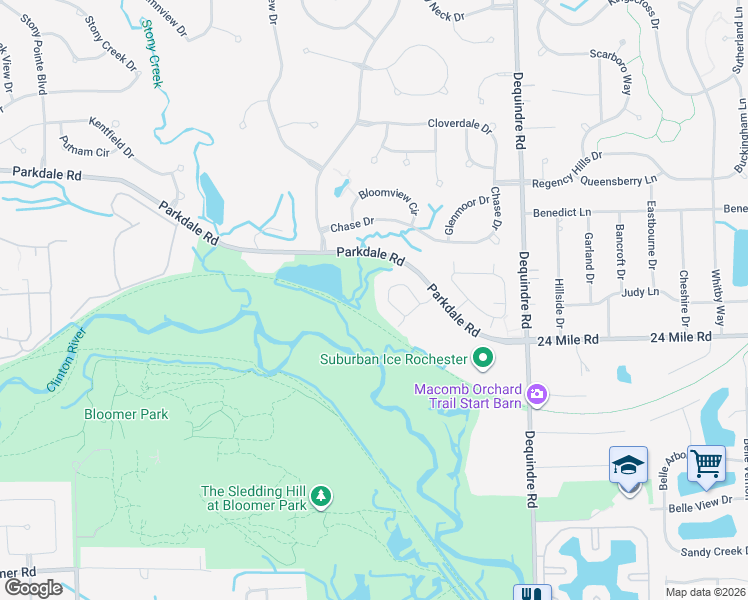 map of restaurants, bars, coffee shops, grocery stores, and more near 1692 Deepwood Circle in Rochester