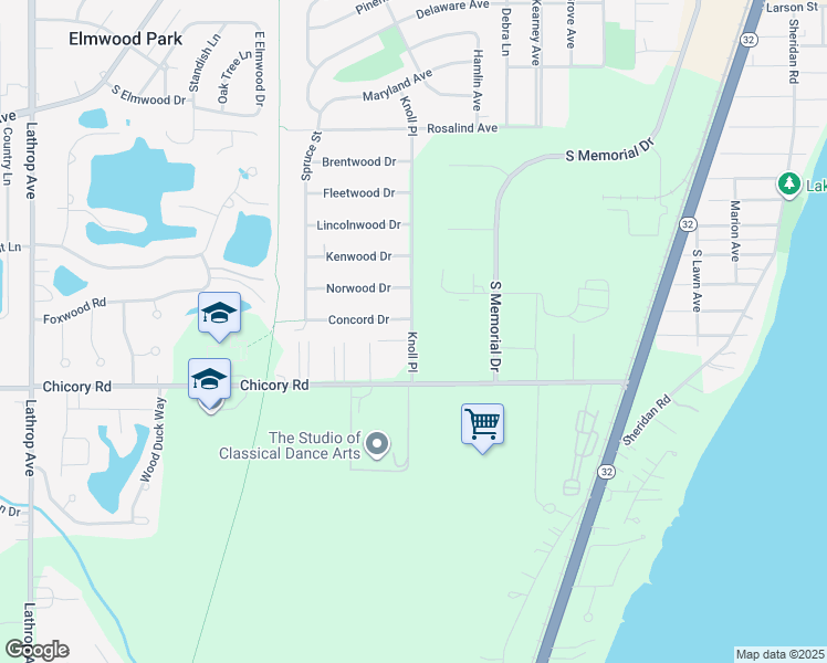 map of restaurants, bars, coffee shops, grocery stores, and more near 2705 Concord Drive in Racine
