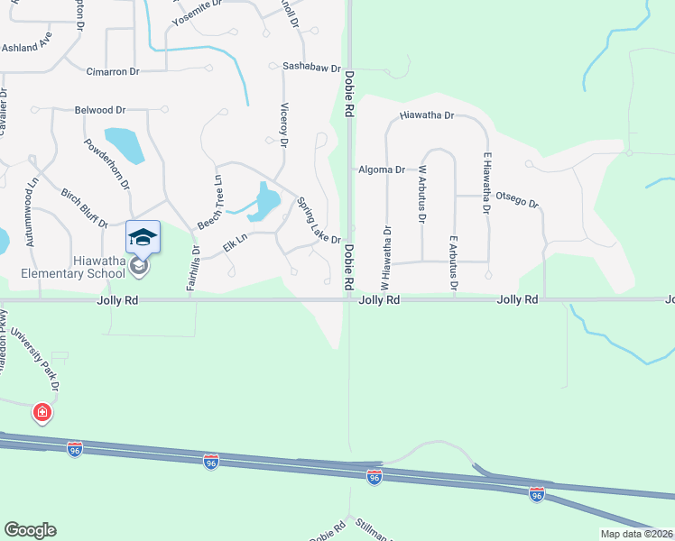 map of restaurants, bars, coffee shops, grocery stores, and more near 3530 Apple Valley Rd in Meridian Charter Township