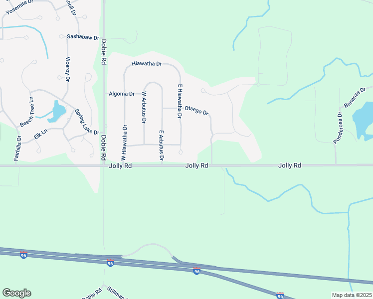 map of restaurants, bars, coffee shops, grocery stores, and more near 3542 E Hiawatha Dr in Meridian Charter Township