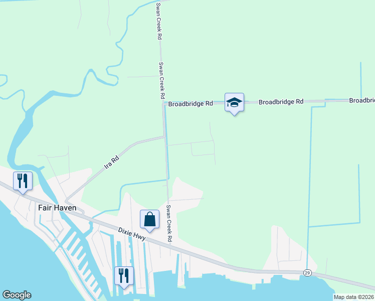 map of restaurants, bars, coffee shops, grocery stores, and more near 8463 Jordan Road in St. Clair County