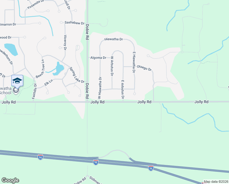 map of restaurants, bars, coffee shops, grocery stores, and more near 1591 Wenonah Drive in Meridian Charter Township