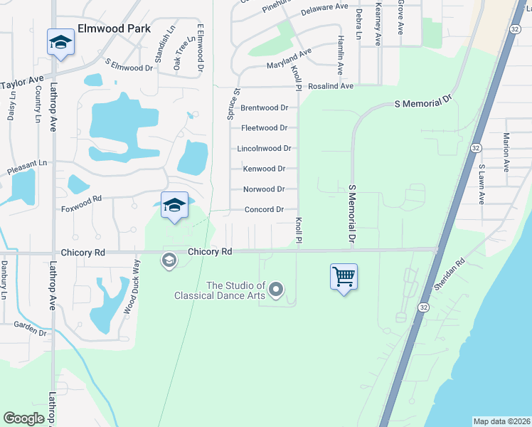 map of restaurants, bars, coffee shops, grocery stores, and more near 2813 Concord Drive in Racine