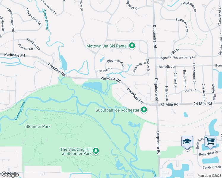 map of restaurants, bars, coffee shops, grocery stores, and more near 1690 Deepwood Circle in Rochester