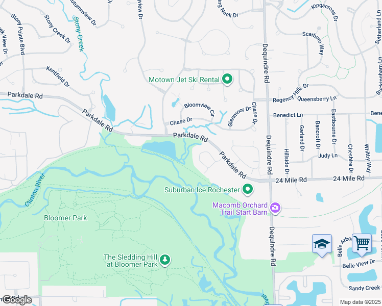 map of restaurants, bars, coffee shops, grocery stores, and more near 1690 Deepwood Circle in Rochester