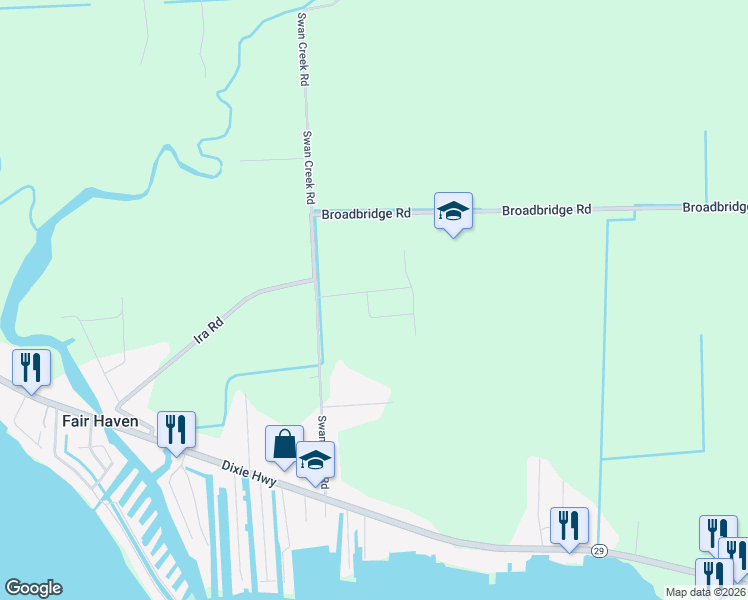 map of restaurants, bars, coffee shops, grocery stores, and more near 8463 Jordan Road in St. Clair County