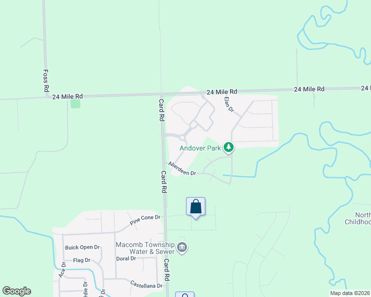 map of restaurants, bars, coffee shops, grocery stores, and more near 52212 Naugatuck Drive in Macomb