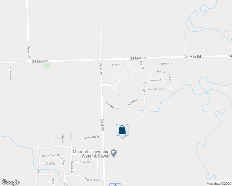 map of restaurants, bars, coffee shops, grocery stores, and more near 52212 Naugatuck Drive in Macomb