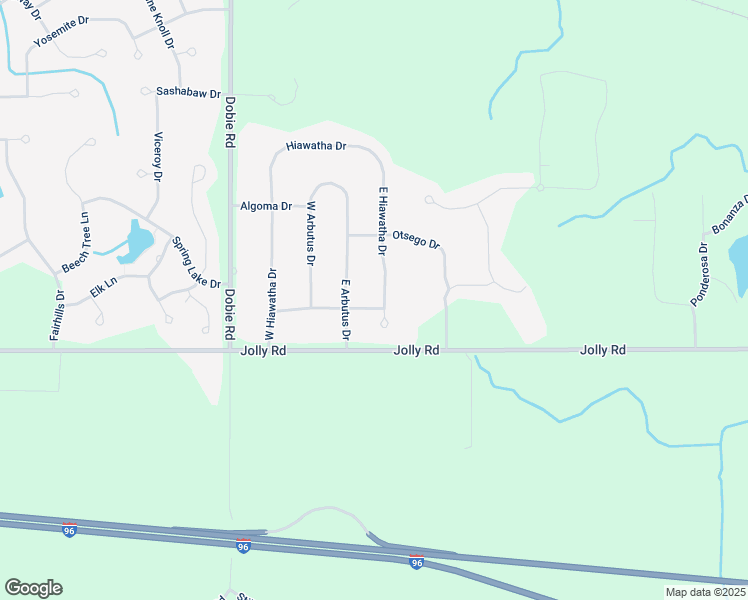 map of restaurants, bars, coffee shops, grocery stores, and more near 3542 East Hiawatha Drive in Meridian charter Township
