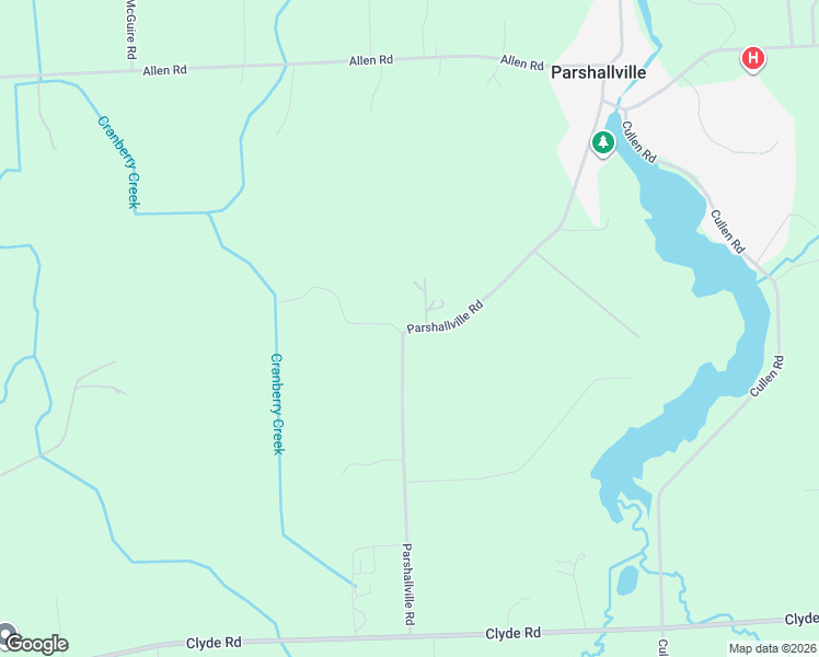 map of restaurants, bars, coffee shops, grocery stores, and more near 8445 Parshallville Road in Fenton