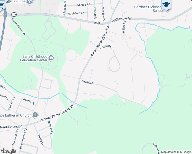 map of restaurants, bars, coffee shops, grocery stores, and more near 33 North Road in Troy