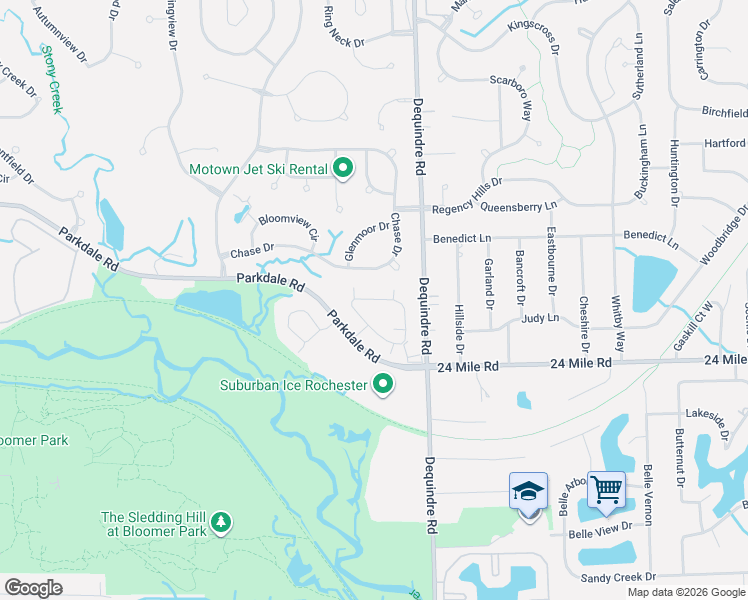 map of restaurants, bars, coffee shops, grocery stores, and more near 1984 Flagstone Circle in Rochester