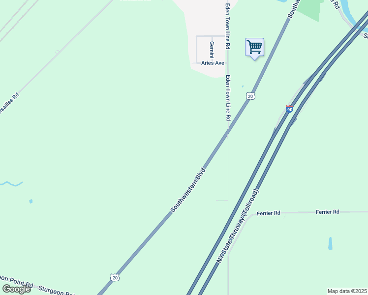 map of restaurants, bars, coffee shops, grocery stores, and more near 7452 Southwestern Boulevard in Eden