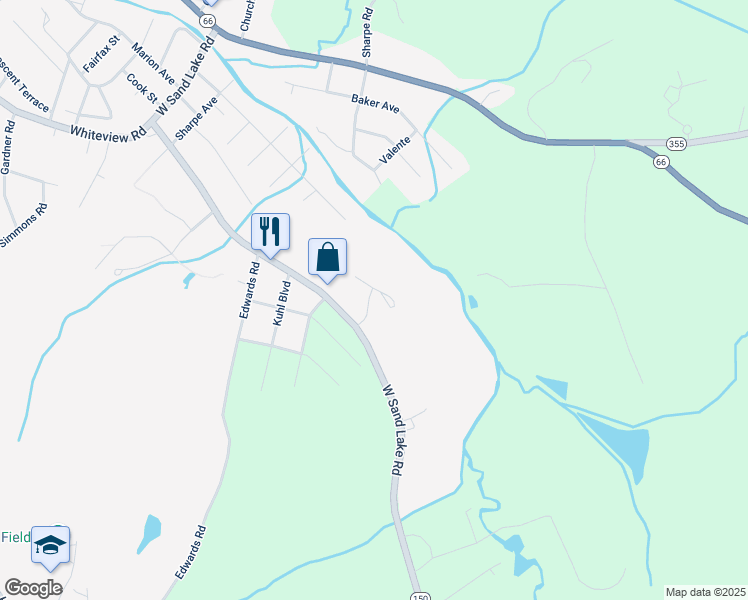 map of restaurants, bars, coffee shops, grocery stores, and more near 305 Worthington Terrace in Wynantskill