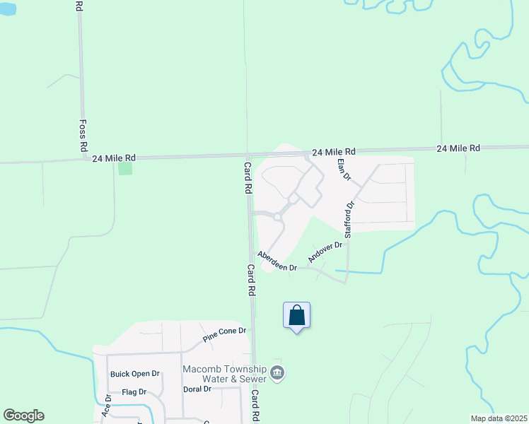 map of restaurants, bars, coffee shops, grocery stores, and more near 21863 Hartford Way in Macomb