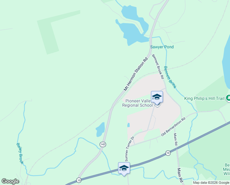 map of restaurants, bars, coffee shops, grocery stores, and more near 96 Mount Hermon Station Road in Northfield