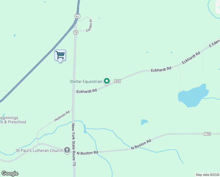 map of restaurants, bars, coffee shops, grocery stores, and more near 3600 Eckhardt Road in Hamburg