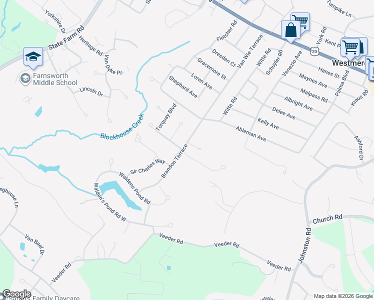 map of restaurants, bars, coffee shops, grocery stores, and more near 124 Brandon Terrace in Albany
