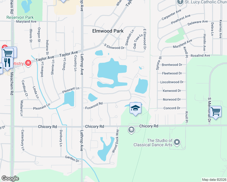 map of restaurants, bars, coffee shops, grocery stores, and more near 3541 Pleasant Lane in Mount Pleasant