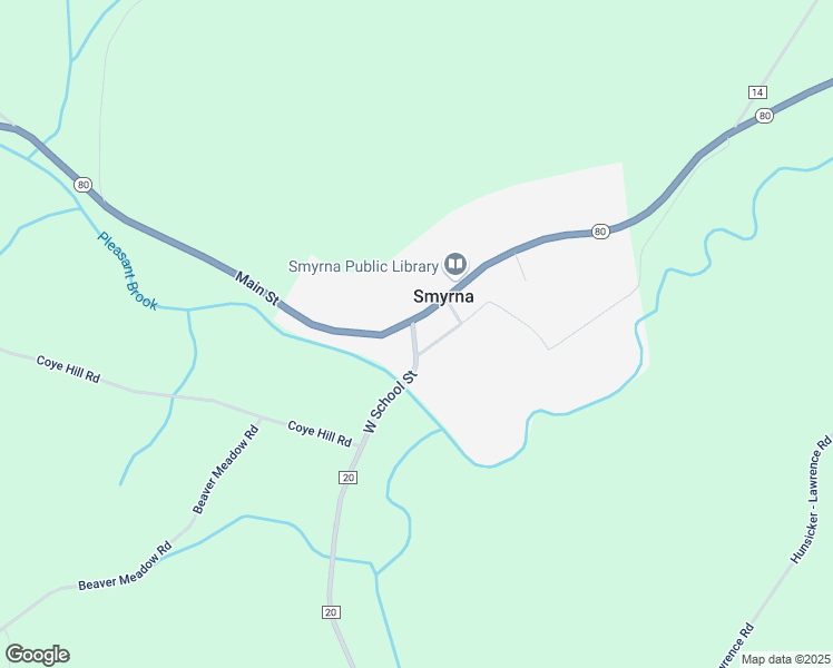 map of restaurants, bars, coffee shops, grocery stores, and more near 3-13 W School St in Smyrna