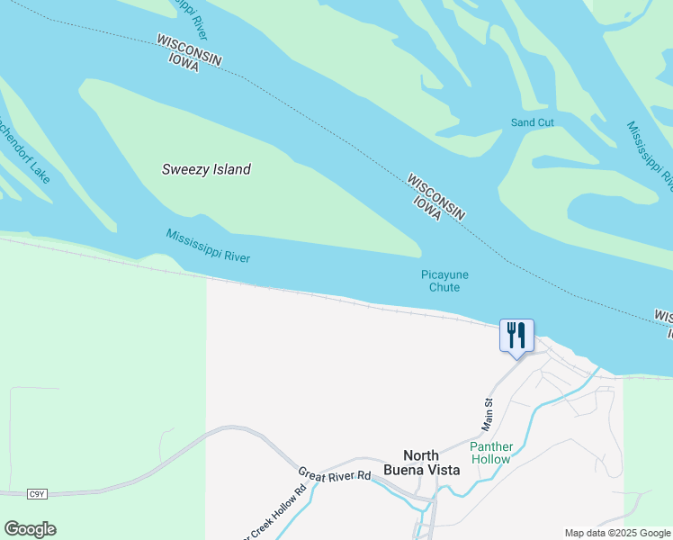 map of restaurants, bars, coffee shops, grocery stores, and more near in North Buena Vista