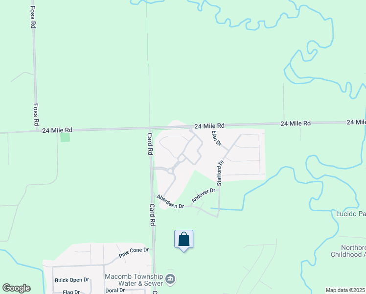 map of restaurants, bars, coffee shops, grocery stores, and more near 52741 Ellsworth Way in Macomb