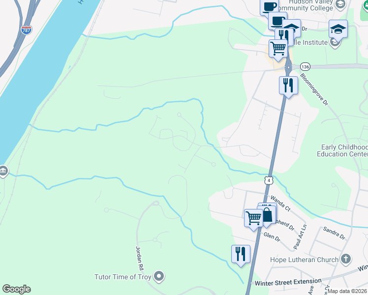 map of restaurants, bars, coffee shops, grocery stores, and more near 1002 Brison Avenue in Rensselaer County