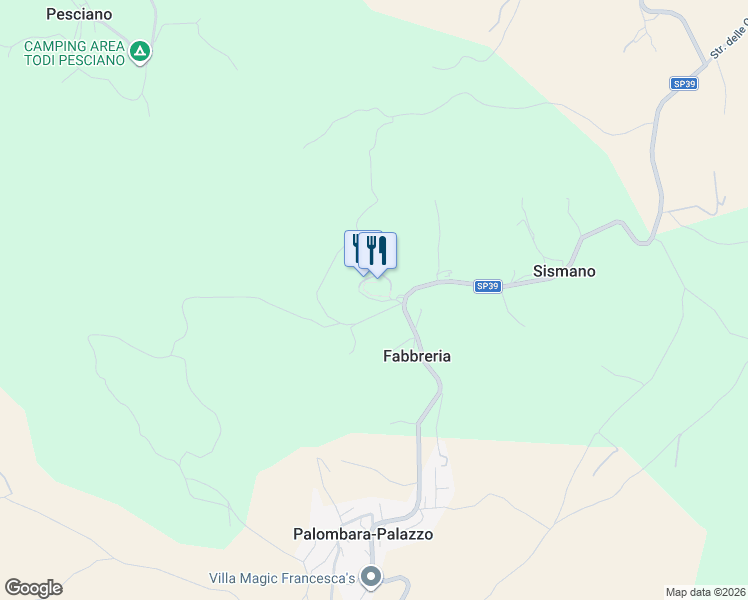 map of restaurants, bars, coffee shops, grocery stores, and more near 71 Località Sismano in Sismano